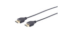 DisplayPort 1.2 Kabel, 4K, slim, 0,5m