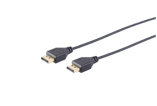 DisplayPort 1.2 Kabel, 4K, slim, 3,0m