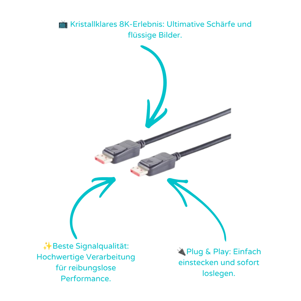 DisplayPort 1.4 Verbindungskabel, 8K, 5,0m