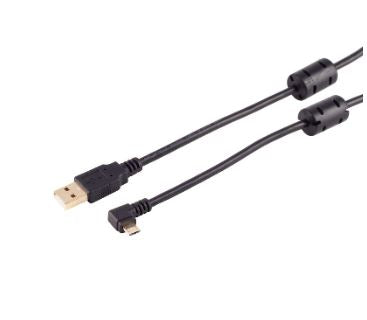 USB A - Micro B Stecker 90° Winkel rechts 1m