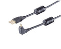 USB A - Micro B Stecker 180° Winkel oben 1m