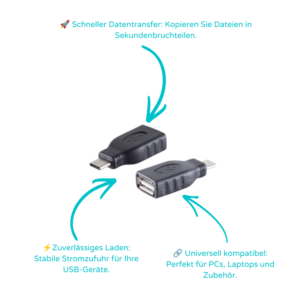 Adapter, USB 3.1 C Stecker/ USB 2.0 A Buchse