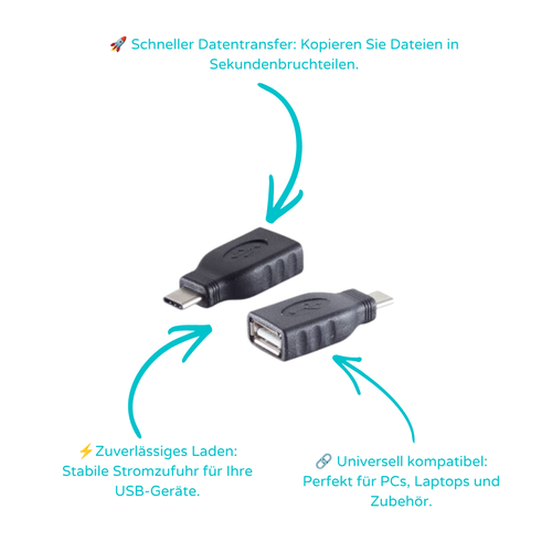 Adapter, USB 3.1 C Stecker/ USB 2.0 A Buchse
