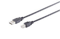 USB-A Adapterkabel, USB-B, 2.0, schwarz, 3m