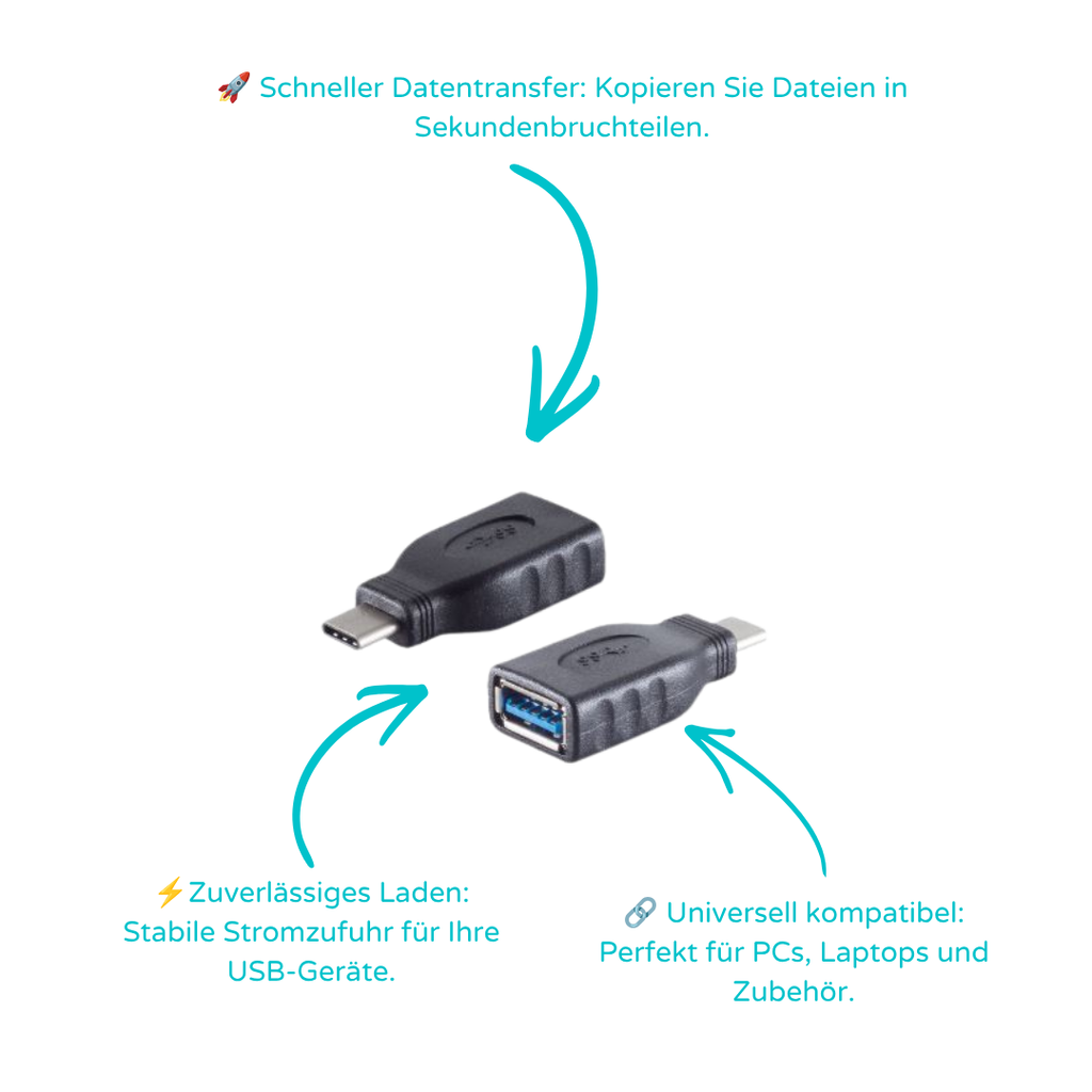 Adapter, USB 3.1 C St. - USB 3.0 A Buchse