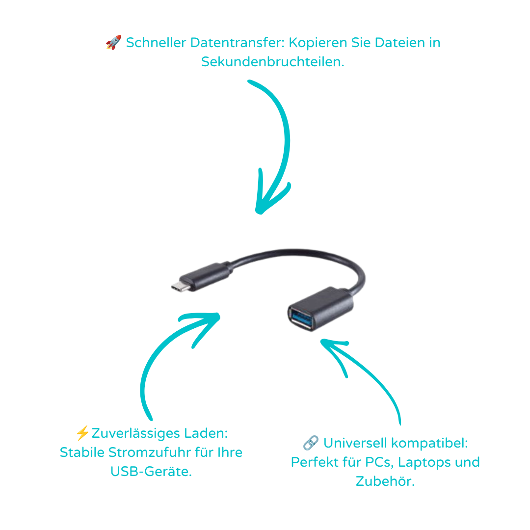 Adapter, USB 3.0 Typ C Stecker / USB A Buchse, OTG