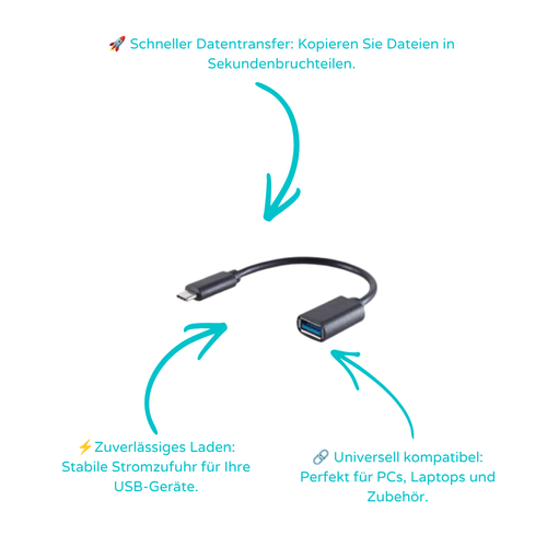 Adapter, USB 3.0 Typ C Stecker / USB A Buchse, OTG