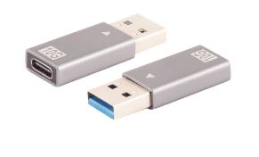 Adapter USB A Stecker auf USB C Buchse, 3.1, 10Gbps, Metallausführung
