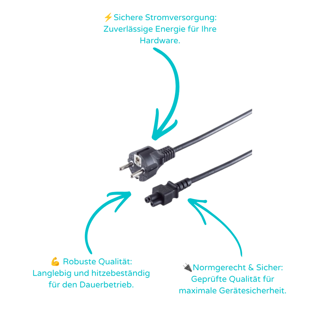 Schutzkontaktstecker /3pol Buchse C5,1,8m