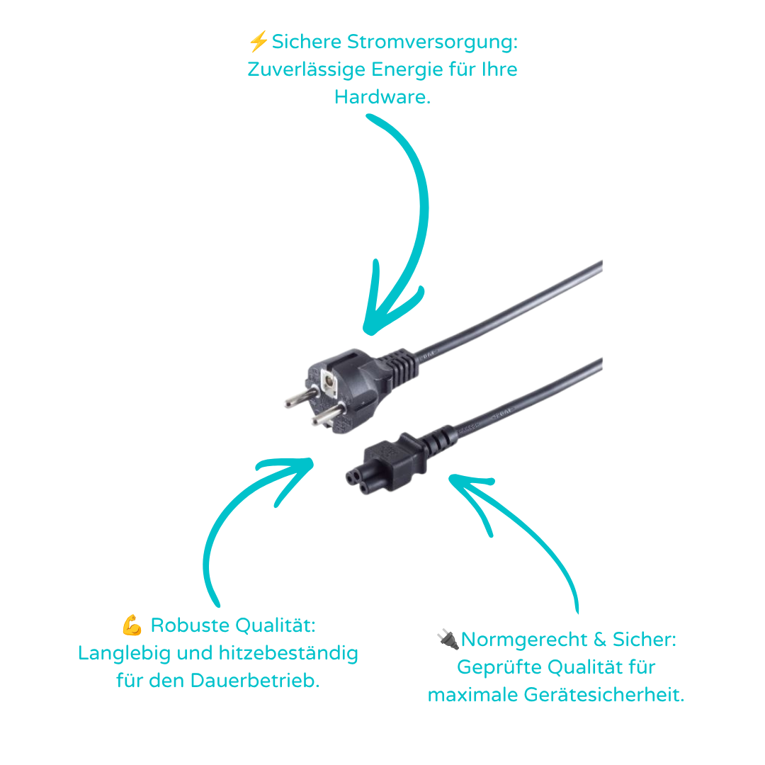 Schutzkontaktstecker /3pol Buchse C5,1,8m
