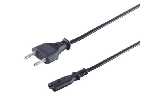 Netzanschlusskabel, Doppelnute, VDE, 3m