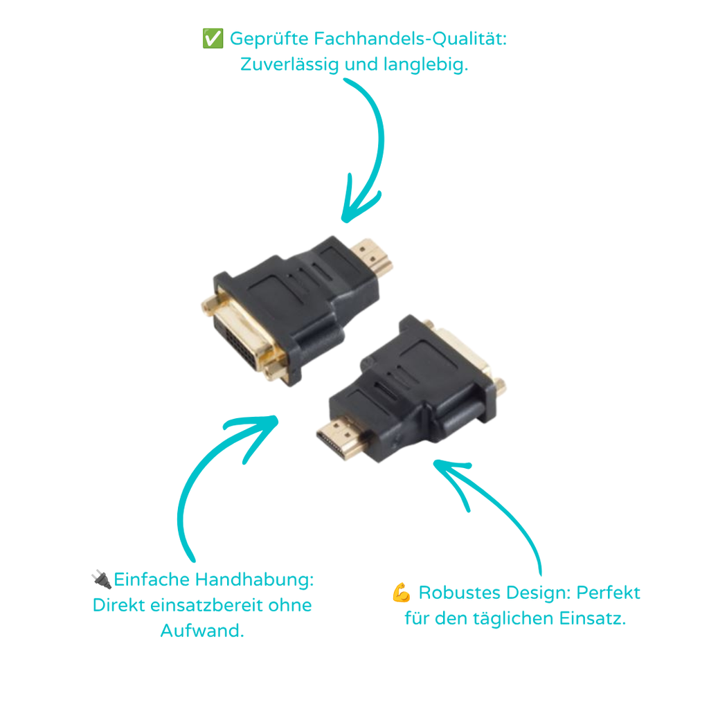Adapter HDMI-Stecker / DVI-D (24+1) Buchse verg.
