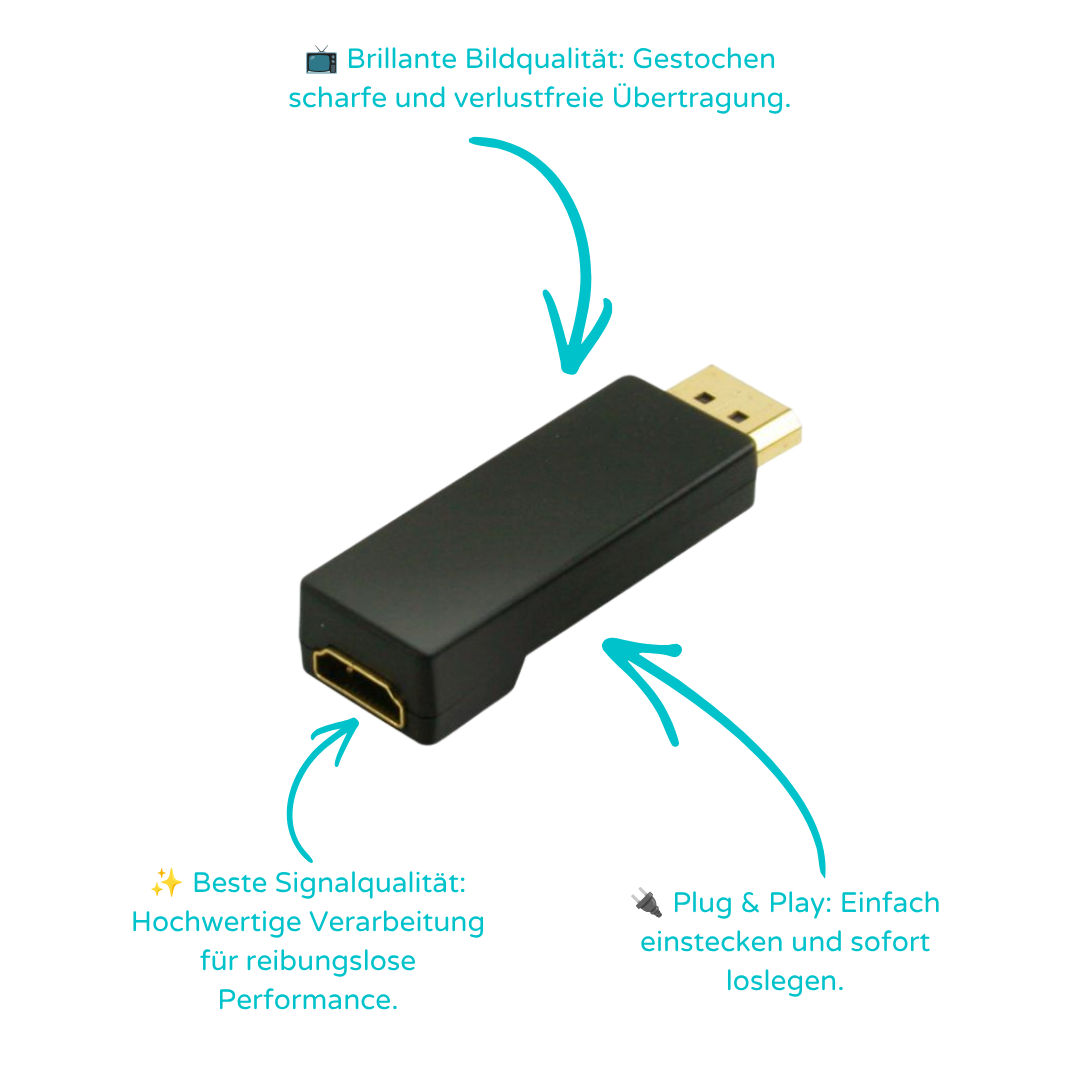 Adapter Displayport-Stecker/HDMI-Buchse verg.