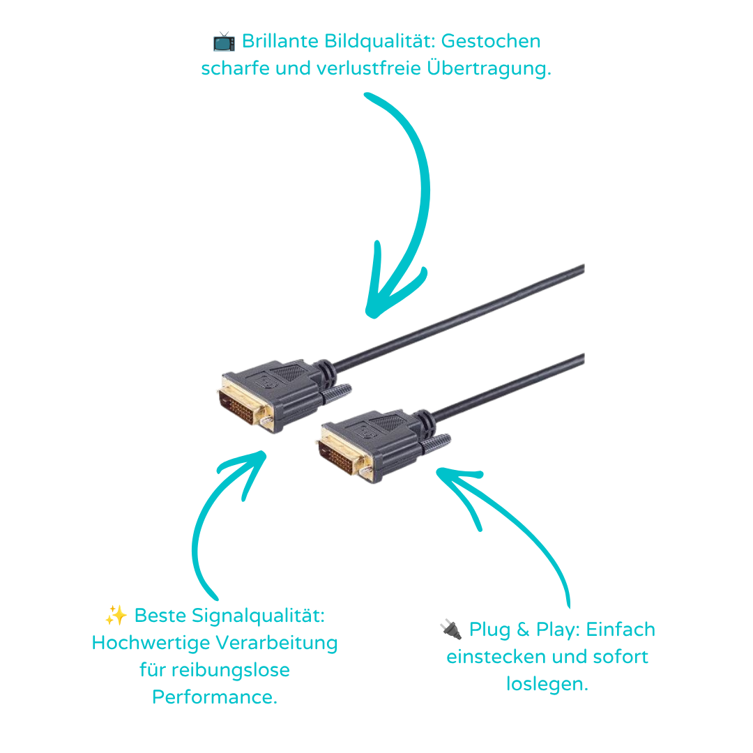 DVI-D St. / DVI-D St 24+1 Dual-Link verg. 3m