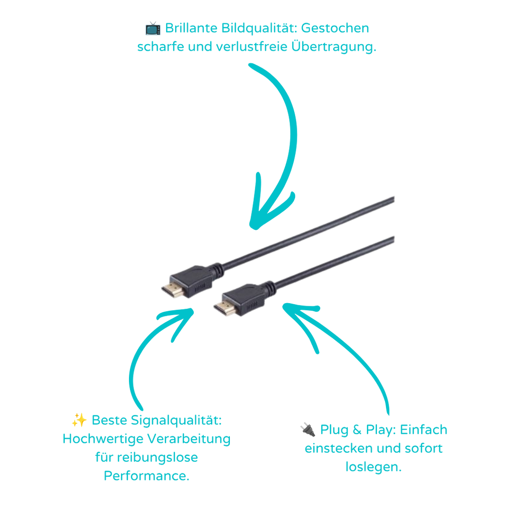 HDMI A-Stecker auf HDMI A-Stecker OD6mm verg, 5m