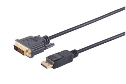 Displayport Stecker auf DVI 24+1 Stecker, vergoldete Kontakte, 1,0m