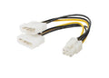Int. Stromkabel 2x5.25 St./6pol PCI Express 0,13m