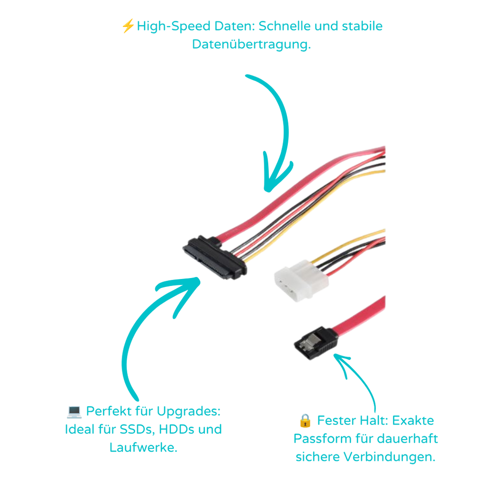SATA-Kombikabel Daten- und Stromversorgung 0,5m