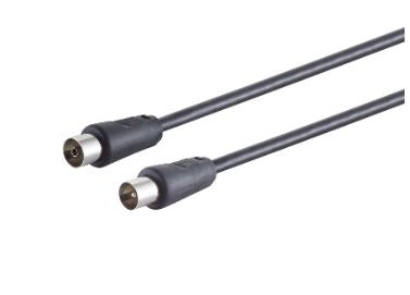 Antennenkabel, BK-tauglich; 75 dB, schwarz, 2,5m